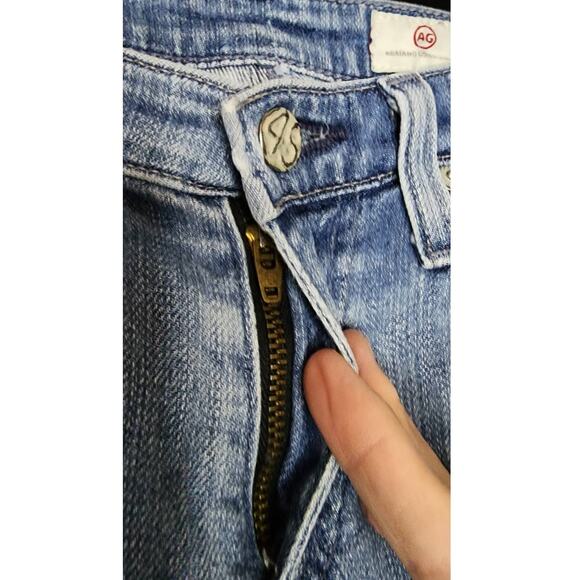 AG Adriano Goldschmeid The Stevie Cuff Slim Straight Cuffed Distressed Jeans 26 - Picture 6 of 9
